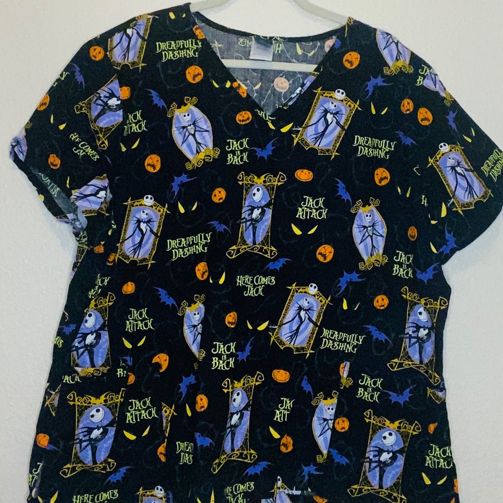 Nightmare Before Christmas scrub top
